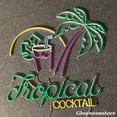 thumbnail image 4 of Glowneon Topical Cocktail Palm Tree Neon Sign, Palm Tree Led Sign, Beach Bar Decor, Tropical Led, 4 of 5