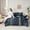 Navy, variant on Homewish Adult Fashion Marble Bedding Comforter Set 7-Piece, Teal Gold Abstract Ombre King Bedding Sets, Modern Artwork Reversible Bed Sheets, Lightweight Room Decor