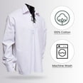 thumbnail image 2 of Claymore Highlander Mens White Ghillie Shirt, Mens Jacobite Ghillie Shirt for Kilts, Renaissance Shirt for Men - Medium, 2 of 4
