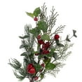 thumbnail image 2 of Vickerman 5' Green Artificial Holly Pine and Red Jingle Bell Garland., 2 of 4