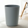 Mainstays Soft Touch Ribbed Plastic 1.98 Gallon Wastebasket in Grey for