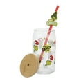 thumbnail image 3 of The Grinch AOP 15 Oz. Glass Cup with Straw and Lid, 3 of 4