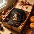 thumbnail image 2 of Clearance Hotyverty Halloween Ghost Baseball Cap, Happy Haunting Patchwork Ghost Pumpkin Commemorative Vintage Baseball Cap Adjustable Cotton Dad Hat Halloween Gift for Women Men, Black, 2 of 9
