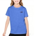 thumbnail image 2 of ZOSOED Girls Crewneck Shirts Loose-Fitting Crewneck Casual Shirts with Stich Blue 16-17years, 2 of 5