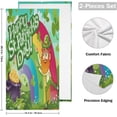 thumbnail image 2 of SKYSONIC 2 Pack St. Patrick's Leprechaun Hand Towels, Ultra Soft and Absorbent, Rainbow Gold Coin Decorative Fingertip Towel for Home, Bathroom, Kitchen, 28.3"x14.4", 2 of 5