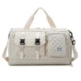thumbnail image 1 of 2025 Spacious Lattice Travel Shoulder Bag - Durable Nylon, Portable Sports Gym Bag, Suitable for Short Trips, Available In Grey, Pink, Purple, Black, 1 of 5