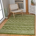thumbnail image 2 of SAFAVIEH Arizona Teagan Geometric Shag Area Rug, Green/Ivory, 3'2" x 5', 2 of 8