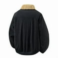 thumbnail image 6 of Miluxas Men's Winter Corduroy Jacket Thick Sherpa Fleece Lined Cotton Full Zip Warm Cargo Zipper Pockets Trucker Work thermal Black XXXL(XXXL), 6 of 9