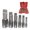 Red, variant on 6-Piece NPT Pipe Tap Set (1" to 1/8") - Carbon Steel Threading Tool Kit for Plumbing & DIY, Includes Precision Taps for Clean & Re-Threading Pipe Connections with Durable Storage Case
