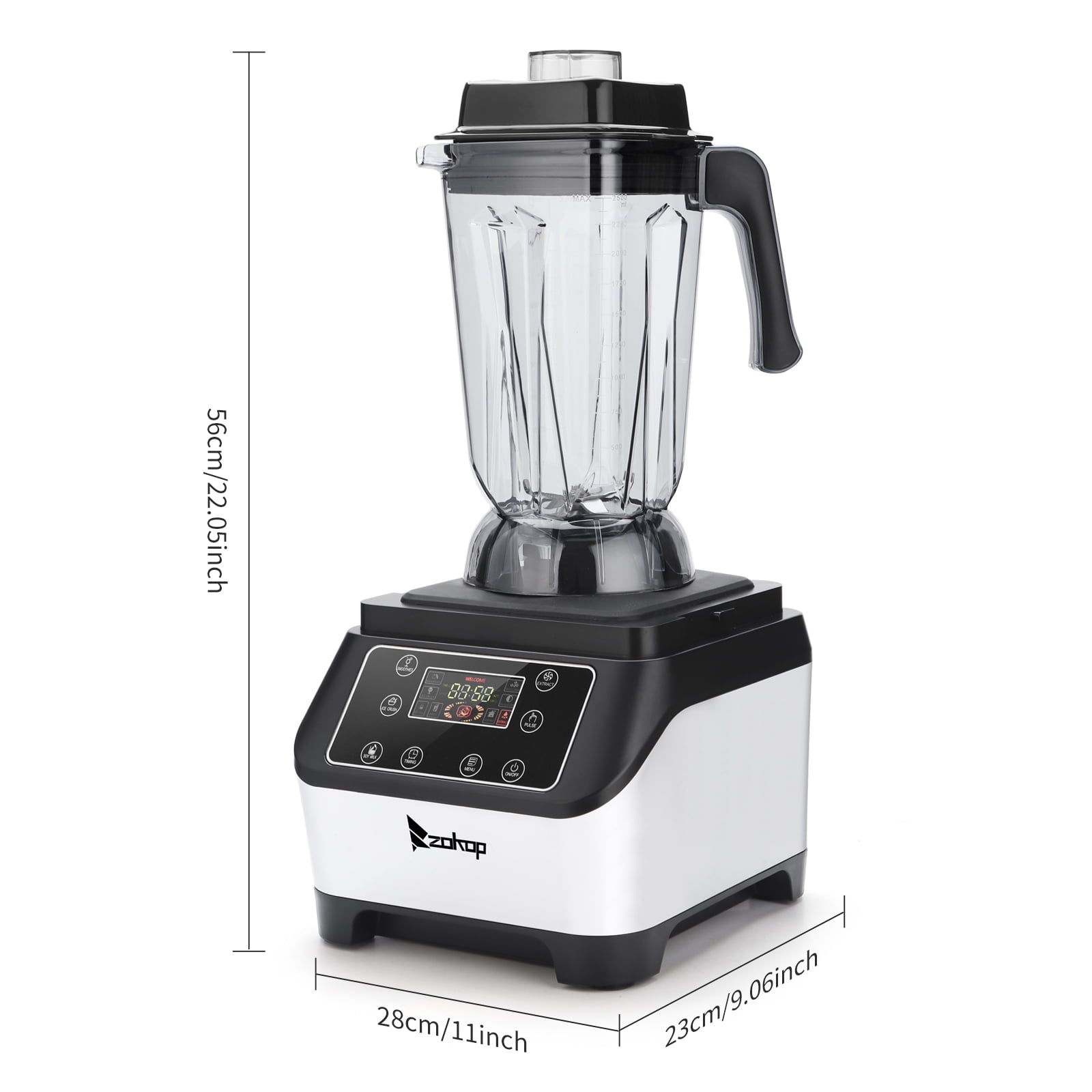 Professional Countertop Blenders for Kitchen, 1200W(2200W Max) High Power  Commercial Blender, 60 qt 