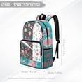 thumbnail image 7 of COEQINE Clear Backpack for School Multi-Pocket Bookbag PVC Polyester See Through Book Bag with Padded Shoulder Straps, Heavy Duty Work Bag Transparent Daypack for Girls, Pink Purple Daisy Floral, 7 of 7