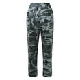 thumbnail image 7 of Camo Pants Women Baggy Elastic Waist Pant Colorful Printed Casual Without Positioning Print Camouflage Pants Women Grey S, 7 of 7