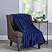 thumbnail image 3 of LHC 66-Throw002 Oversized Microfiber Velvet Solid Polyester Throw Blanket Velvet Throw - Midnight Blue, 3 of 4