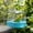 Blue, variant on Bird Bath Tub for Parrots, Hanging Cage Bathroom with Non-Slip Base & Spatter Guard, Plastic Bathing Pool for Cockatiel Budgie, Indoor Bird Bath