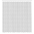 thumbnail image 3 of Grey Chevron Shower Curtain, Simplistic Soft Toned Glide Reflection Parallel Zig Zag Color Bars Design, Fabric Bathroom Set with Hooks, 69W X 84L Inches Extra Long, White Pale Grey, by Ambesonne, 3 of 3