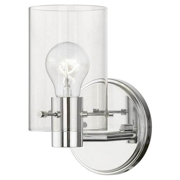 17231-05 Livex Lighting Munich - 1 Light Wall Sconce In Contemporary Style-8.5 Inches Tall and 5 Inches Wide-Polished Chrome Finish