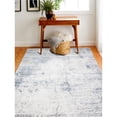 thumbnail image 6 of Bashian C188-IVBL-5X7.6-CP111 5 ft. x 7 ft. 6 in. Capri Collection Contemporary Polyester Power Loom Area Rug, Ivy & Blue, 6 of 6