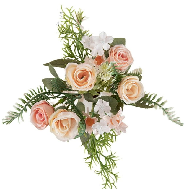 LCXmlly Simulation Flower Simulation Flower Bunch Multiple Layers Petals Faux Silk Design Artificial MultiColor Mixed Rose (1 Bunch)