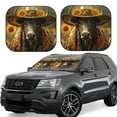 thumbnail image 1 of Saiise Sunflower Cowboy Hat Cow for Foldable Car Sun Shades (2-Pack) Offer Sun Protection with an Easy-fold Design for Convenient Windshield Shading-Large, 1 of 6