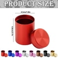 thumbnail image 3 of Aluminum Tea Canister, Portable Storage Tin, Travel Small Tea Container, Red, 3 of 4