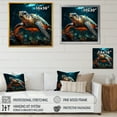 thumbnail image 4 of Designart "Lifelike Turtle Depiction I" Animals Turtle Floater Framed Wall Art Prints, 4 of 5