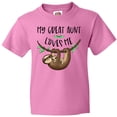 thumbnail image 3 of Inktastic My Great Aunt Loves Me Cute Sloth and Baby Youth T-Shirt, 3 of 5