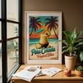 thumbnail image 6 of Retro Beach Drink Print: Timeless Island Charm - Illustration Tropical Cocktail Vintage Poster Summer Beach Palm Tree Fruit Oak Framed Wall Art Print 16 x 24 inches, 6 of 59
