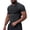 Black t shirts trendy summer tops, variant on Mens Short Sleeve Raglan Shirts Slim Fitted Crewneck Workout Gym Shirts Running Fitness T-shirts Casual Summer Tshirts Black,XL