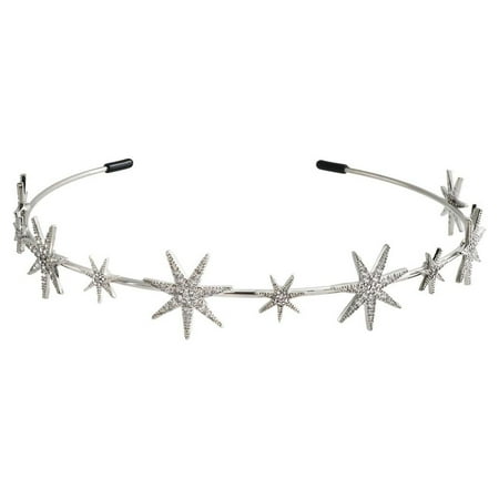 Believe By Brilliance Fine Silver Plate CZ Star Headband
