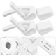 thumbnail image 3 of 1 par de bisagras para asiento de inodoro, Kit de pernos de plástico para inodoro de repuesto con tornillos y tuercas, herrajes de plástico para asiento de inodoro, accesorios para asiento de inodoro, 3 of 3