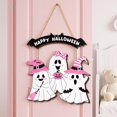 thumbnail image 3 of Qjidjing Halloween Ghost Door Hanging, Ghost Welcome Sign, 2D Wooden Craft, Decorative Entryway Design, Courtyard Wall, Front Porch, Entryway Display, 3 of 5