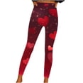 thumbnail image 2 of TaTaai Valentine's Day Graphic Stretchy Non-see-through Women Compression Yoga Pants High Waisted Breathable Elastic Workout Running Casual Full Length Leggings Gift, 2 of 7