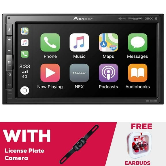 New Pioneer DMH-C2550NEX 6.8" Modular Chassis Multimedia Receiver with License Plate Camera