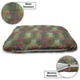 thumbnail image 3 of Geometric Pet Bed, Abstract Grunge Pattern with Folk Rainbow Ornament Squares Distressed Backdrop, Resistant Pad for Dogs and Cats Cushion with Removable Cover, 24" x 39", Multicolor, by Ambesonne, 3 of 4