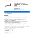 thumbnail image 2 of Front Right Outer Tie Rod End - Compatible with 1995 - 2000 LS400 1996 1997 1998 1999, 2 of 2