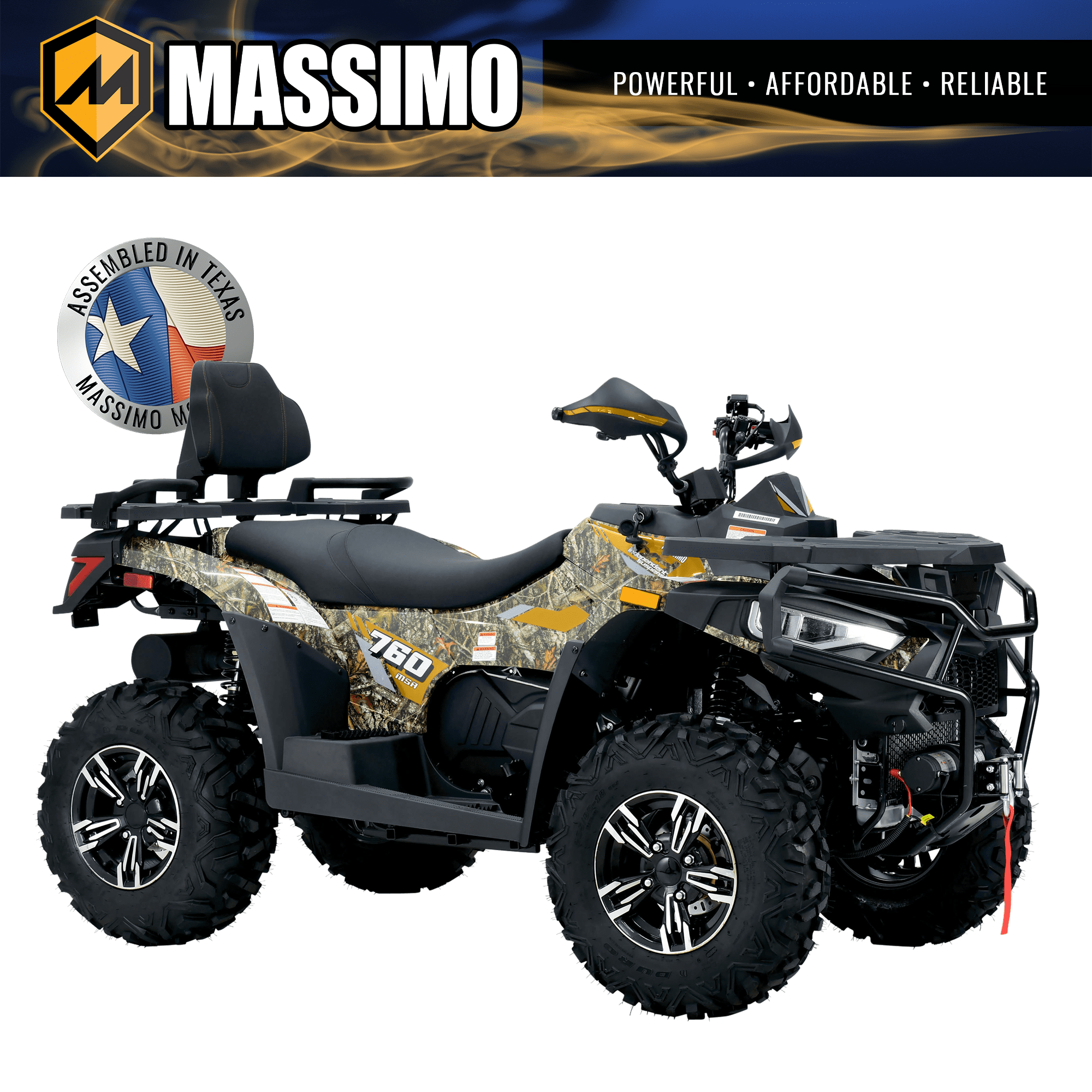 Massimo Motor ATV, Quad 585cc 45 HP EFI 4 Stroke, Gas powered
