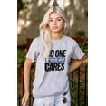 thumbnail image 3 of Funny Sarcasm No One Cares Youre Busy Plus Size Crewneck Graphic Tee Shirt Brisco Brands 2X, 3 of 5