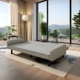 thumbnail image 2 of Convertible Sleeper Futon Sofa Bed Small Euro Lounger Daybed Couch for Living Room Bedroom Flannel, 2 of 5