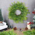 thumbnail image 2 of laqbezok 6 Pcs Christmas Wreath for Front Door, 8" Artificial Eucalyptus Leaves Teardrop Wreaths, with Ribbon Pinecones Berry Christmas Hanging Swag, for Xmas Winter Door Window Wall Home Decor, 2 of 17