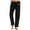Black, variant on YABCSAZ Women's Pants High Waisted Loose Casual Pants Solid Color Long Pants Vacation Pants Drawstring Elastic Waist Lounge Long Trousers with Pockets Wide Leg Pants for Women