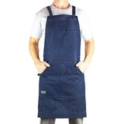 Hudson Durable Goods - Denim Professional Grade Apron for Chef, Kitchen, BBQ, and Grill with Towel Loop   Tool Pockets   Quick Release Buckle, Adjustable m to xxl