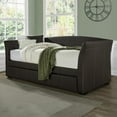 thumbnail image 5 of Hillsdale Furniture Montgomery Upholstered Twin Daybed with Trundle, Brown, 5 of 5