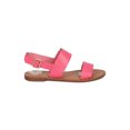 thumbnail image 2 of New Women Breckelles Kylee-12 Leatherette Open Toe Slingback Flat Sandal, 2 of 5