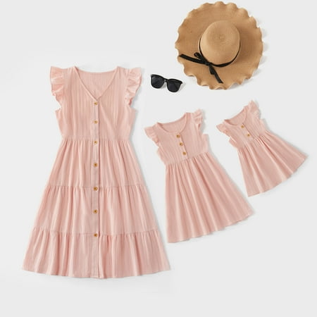 

PatPat Mommy and Me 100% Cotton Matching Dresses for Women/Girls One Piece