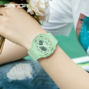 SANDA 2022 New Casual Women's Watches Fashion Luxury Digital Quartz Watch for Female Clock 5ATM Waterproof Relogio Feminino 6016