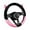 Pink, variant on Car Steering Wheel Covers Plush Steering Covers for Women, Universal Fit 15 Inch, Anti-Slip & Odor-Free, Pink