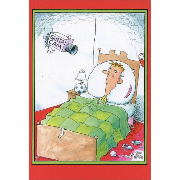 Nobleworks Santa Cam Funny / Humorous Christmas Card (1 card/1 envelope)