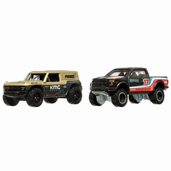 Hot Wheels Collectors Hot Wheels Premium Car Culture 2-Pack Ford Bronco R & '17 Ford F-150 Raptor