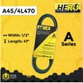 thumbnail image 2 of HERO® 1/2 inch x 47 inch Aramid Kevlar Lawn Mower Belt Replacement For Reference A45 4L470, 2 of 2