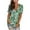 #7-Green, variant on Pntutb Clearance Womens T Shirts Short Sleeve Tunic Strappy Print V-Neck Shoulder Tops